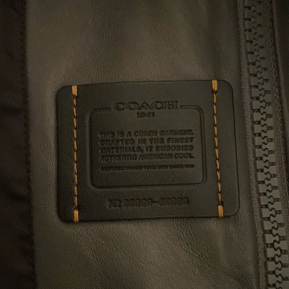 Men’s Coach Leather Blouson Jacket, Size 50 - Picture 14 of 16